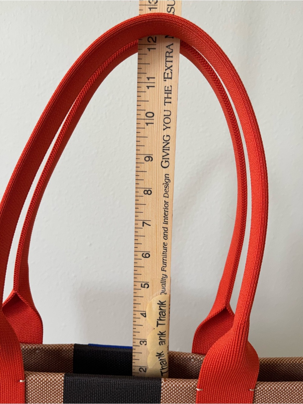 Rothy’s classic Tote Bag with Red Straps and Stripe - Picture 6 of 16